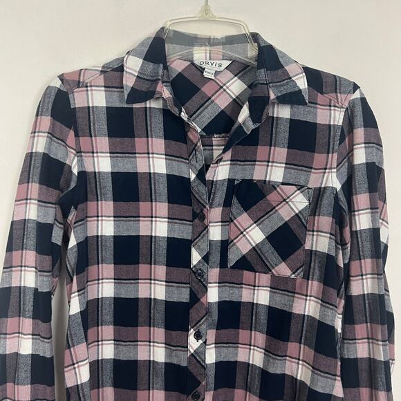 Orvis Women's Plaid Flannel Button Down Shirt Size XS - Picture 3 of 12